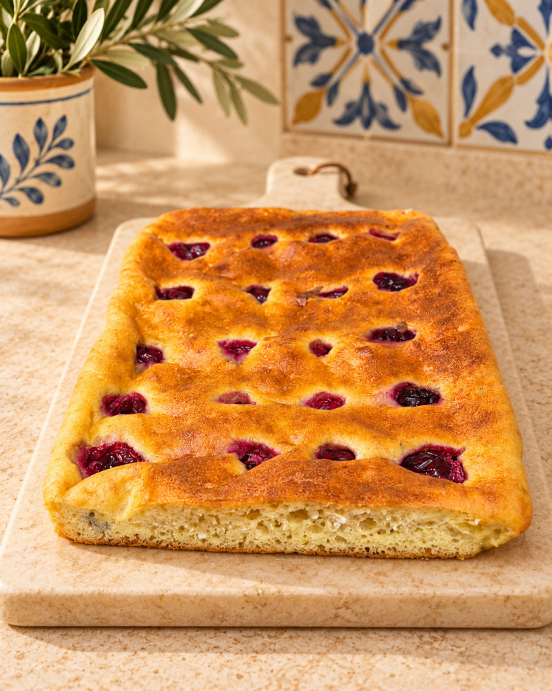 Focaccia keto da colazione al mascarpone, sottile e soffice, con pinoli e semi di sesamo. Una preparazione salata, morbida e saporita, ideale per la colazione o uno spuntino. Una ricetta della cucina di Keto senza rinunce – Keto Amica Oxi.