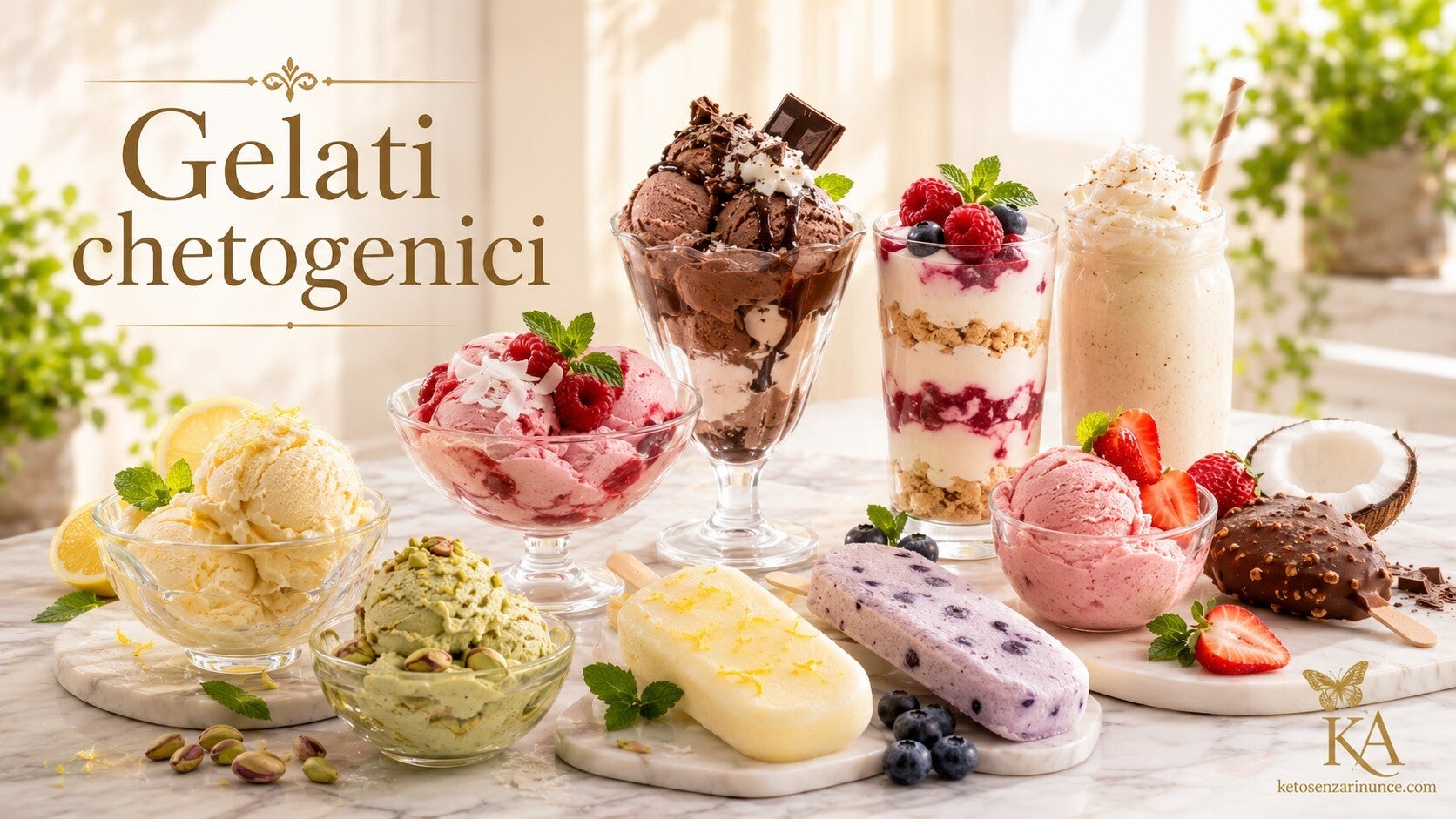 Gelati chetogenici freschi e golosi: coppette, ghiaccioli, semifreddi e dessert cremosi senza zucchero, perfetti per l’estate.