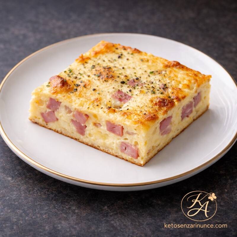 Omelette al forno con prosciutto e formaggio