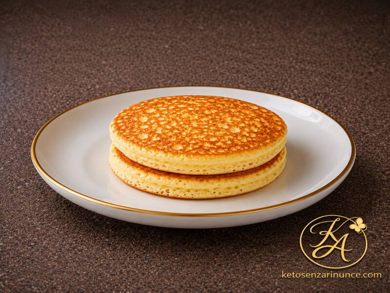Pancake soufflé alla mozzarella chetogenici, soffici e dorati, preparati con mozzarella e uova. Una ricetta salata semplice, morbida e adatta a colazioni o brunch keto.