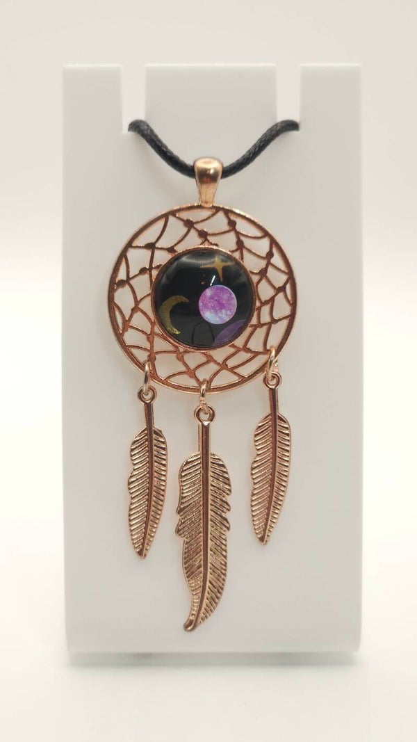Moon & Stars Dream Catcher Pendant