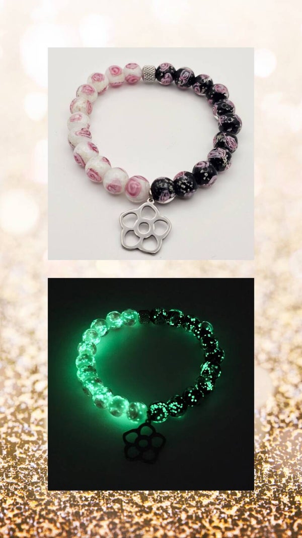 Yin Yang: Glow-in-the-Dark Charm Bracelet (S&H Incl)
