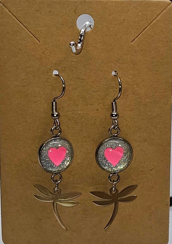 Dragonfly with heart cut out