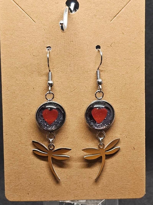 Silver Glitter Red ❤️