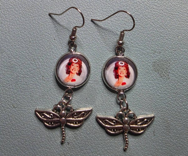 Custom Photo Earrings - Handcrafted Stainless Steel (12mm)