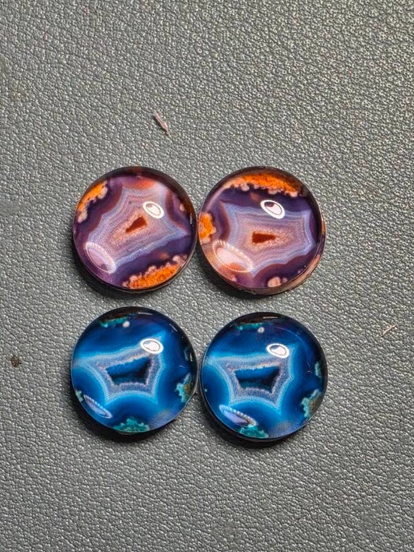 Custom Graphic Glass Cabochons – Pack of 12