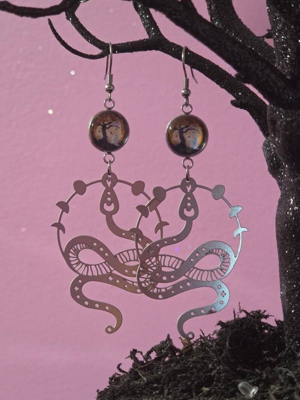 Nocturnal Serpent Statement Earrings