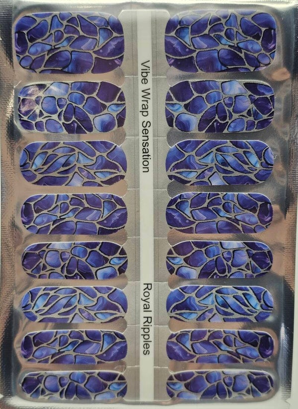 Royal Ripples Nail Wraps