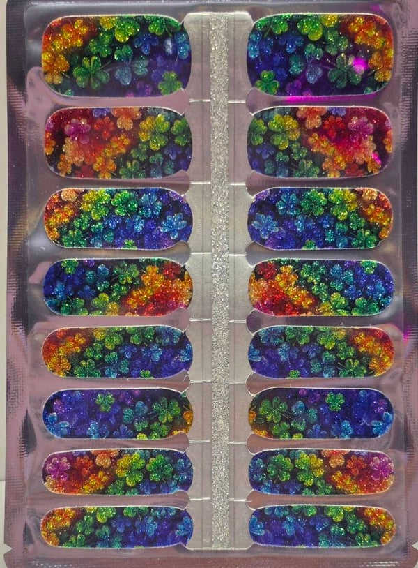 Clover Glitter Nail Wrap