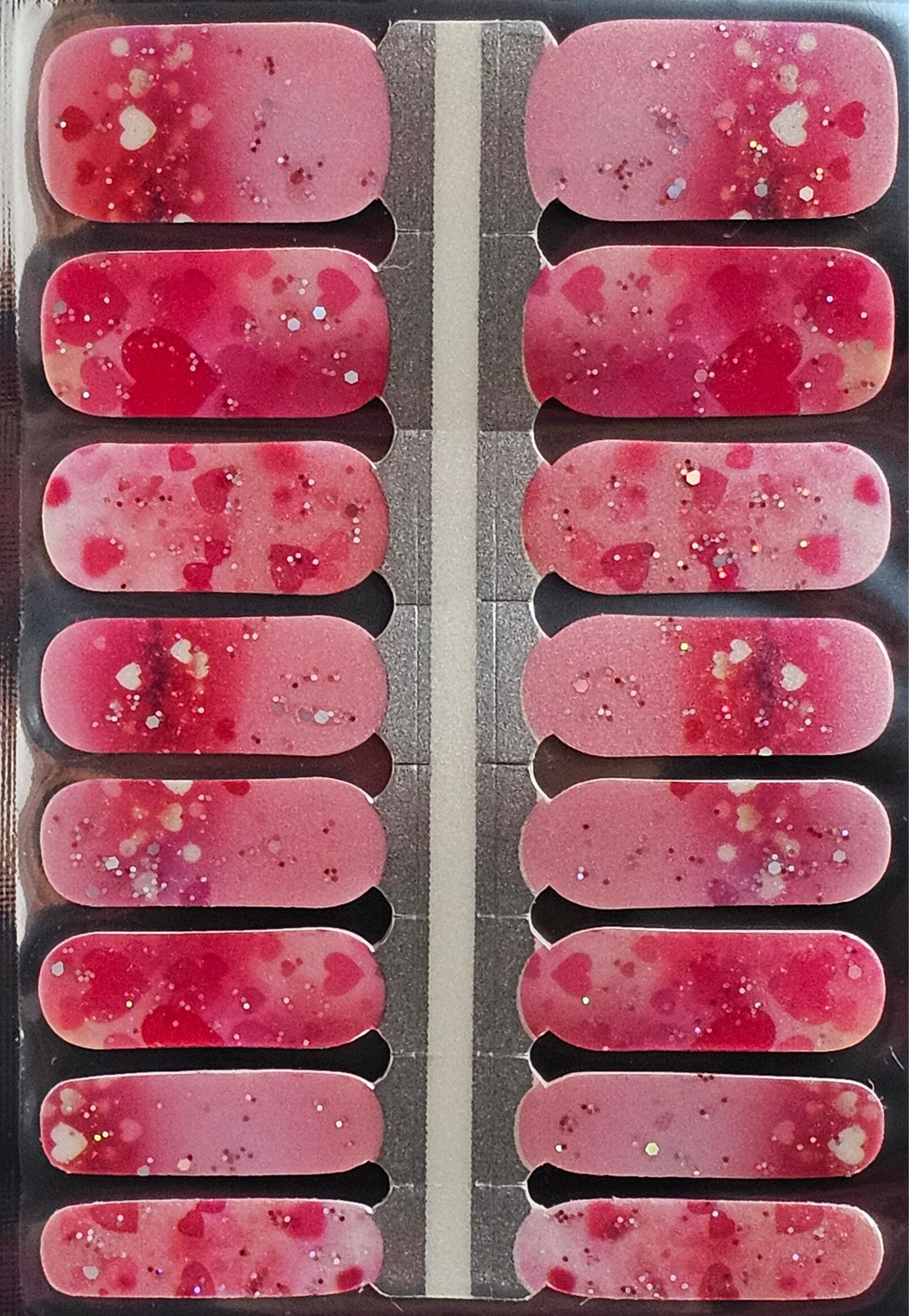 Lovely Sweetheart Nail Wraps – Sweet, Sparkly