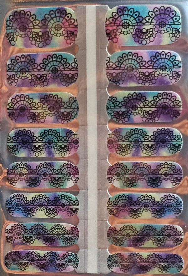Pastel Lace Dream Nail Wraps – Soft, Elegant