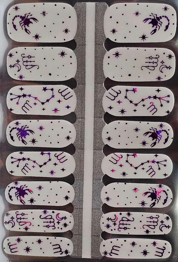 Star Scorpio Sheen Nail Wraps – Mysterious, Bold