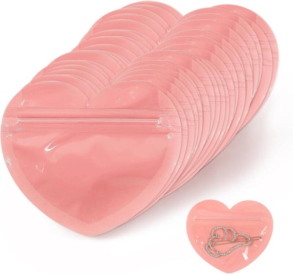 (Mini) Heart Ziploc Bags for Nail Wraps & Decals ( 10 bags) 2x3