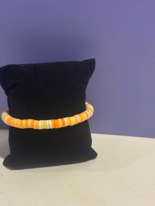 armband - oranje met geel