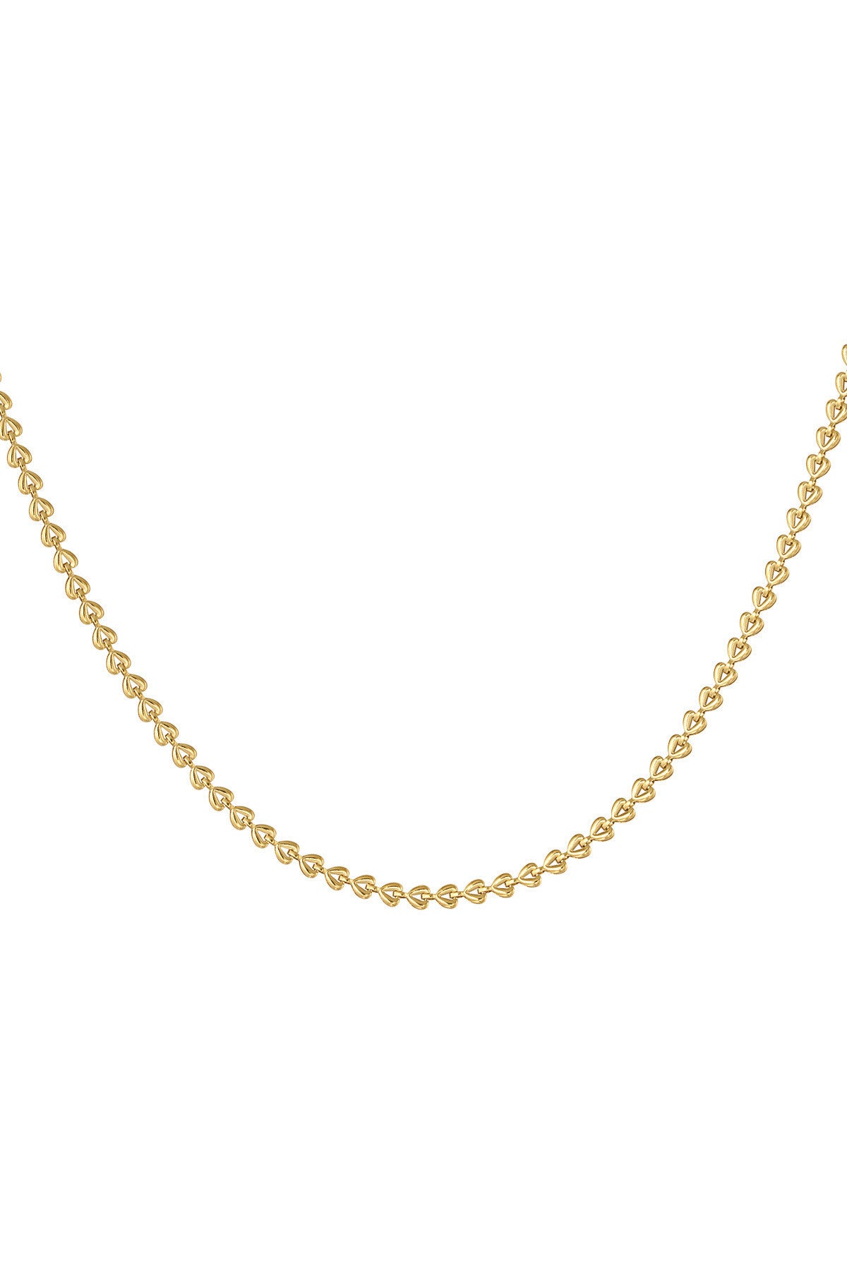 ketting - goud aaneengesloten hartjes