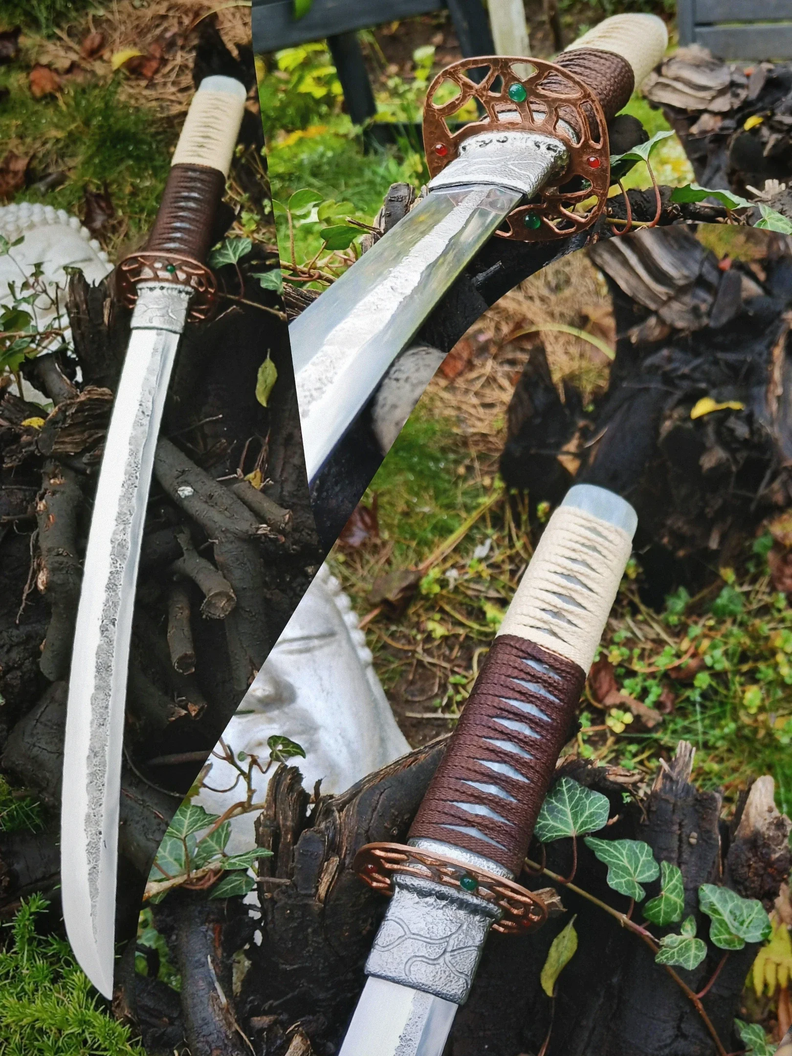 Ręcznie wykute Wakizashi / miecz japoński. Okaz Kolekcjonerski, Unikat - Ręczna robota.