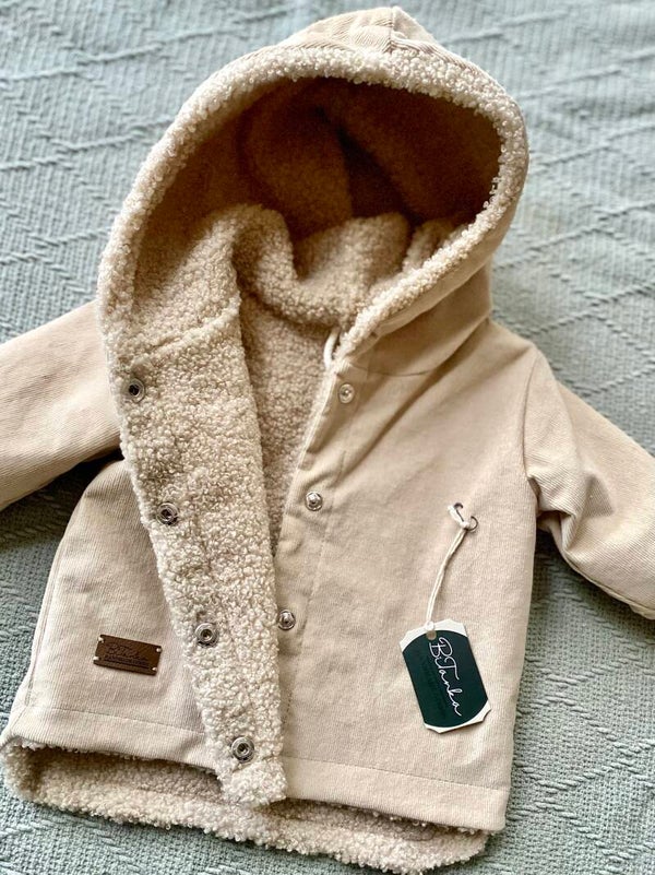 Cord-Jacke mit Kuschelfell