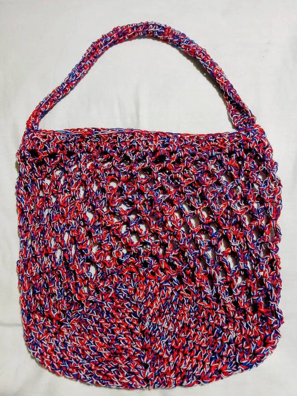 Red,  White & Blue Mesh  Bag