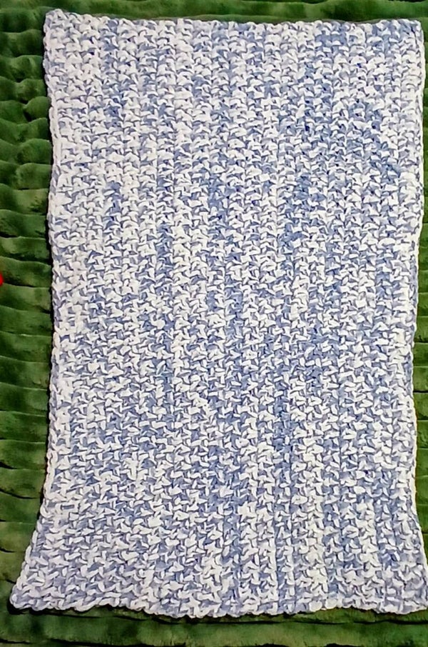 Light Blue and White Lapghan