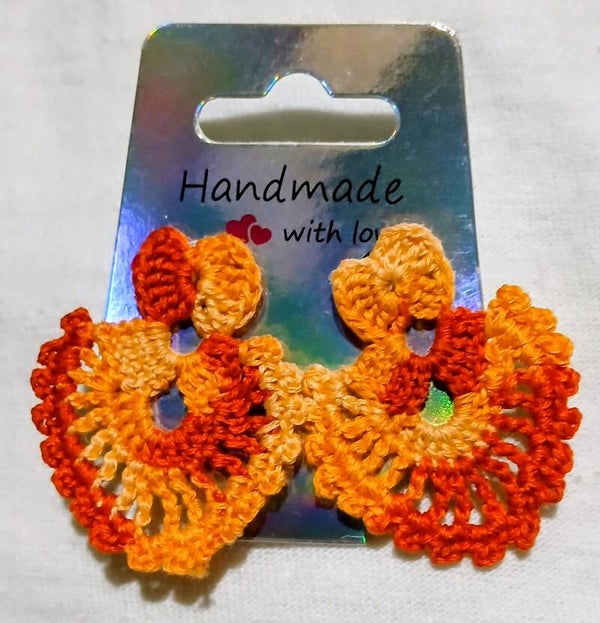 Lacy Double Heart Earrings