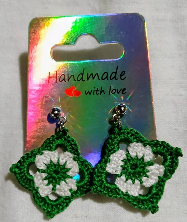 Lacy Granny Square. Earrings