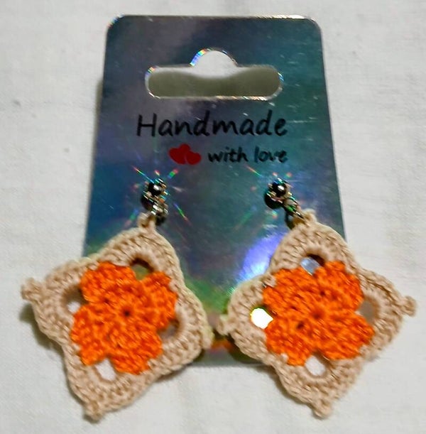 Lacy Granny Square. Earrings