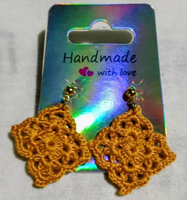 Lacy Granny Square. Earrings