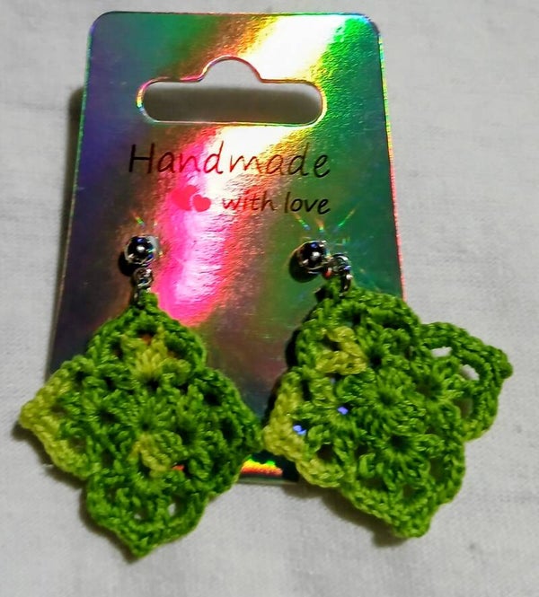 Lacy Granny Square. Earrings