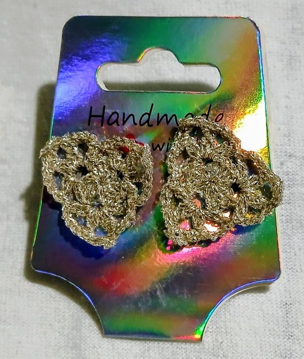 Lacy Granny Triangle Stud Earrings