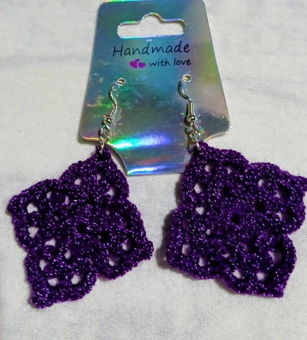 Lacy Granny Square. Earrings