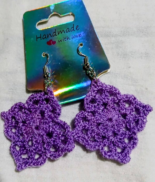 Lacy Granny Square. Earrings