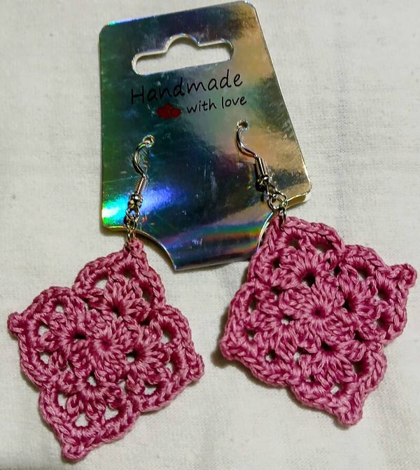 Lacy Granny Square Earrings