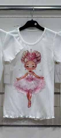 ballerina girl t-shirt roze