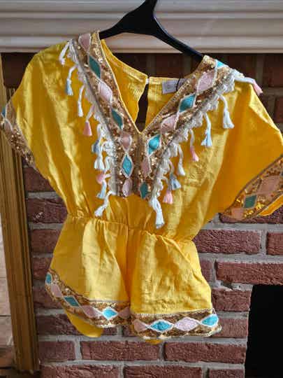 ibiza jumpsuite geel