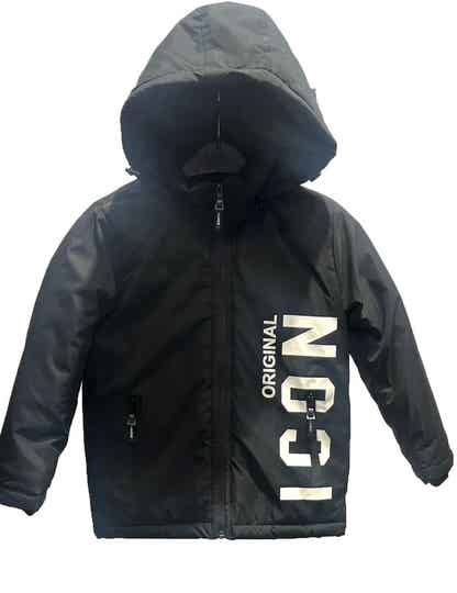 icon jongens stoere winterjas zwart