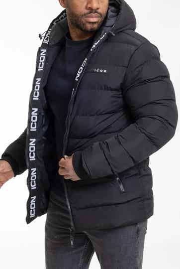 Icon heren winterjas zwart 2025