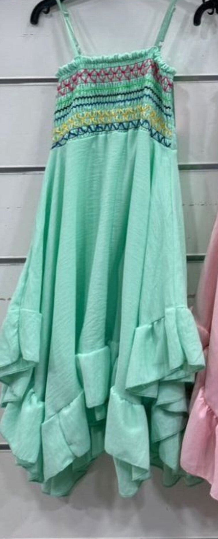 lang ibiza jurkje mintgroen