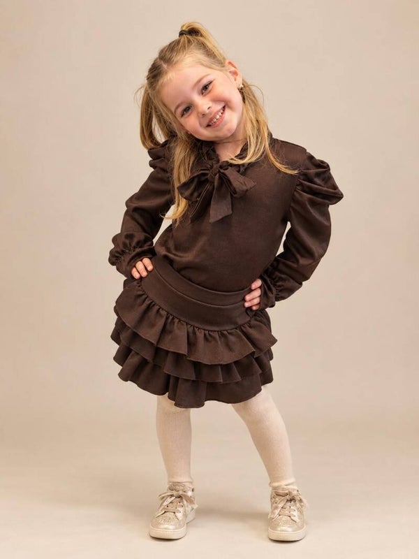 bruine blouse met rokje