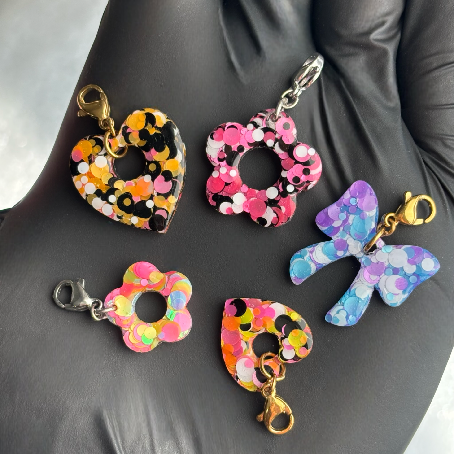 Breloques interchangeables confettis