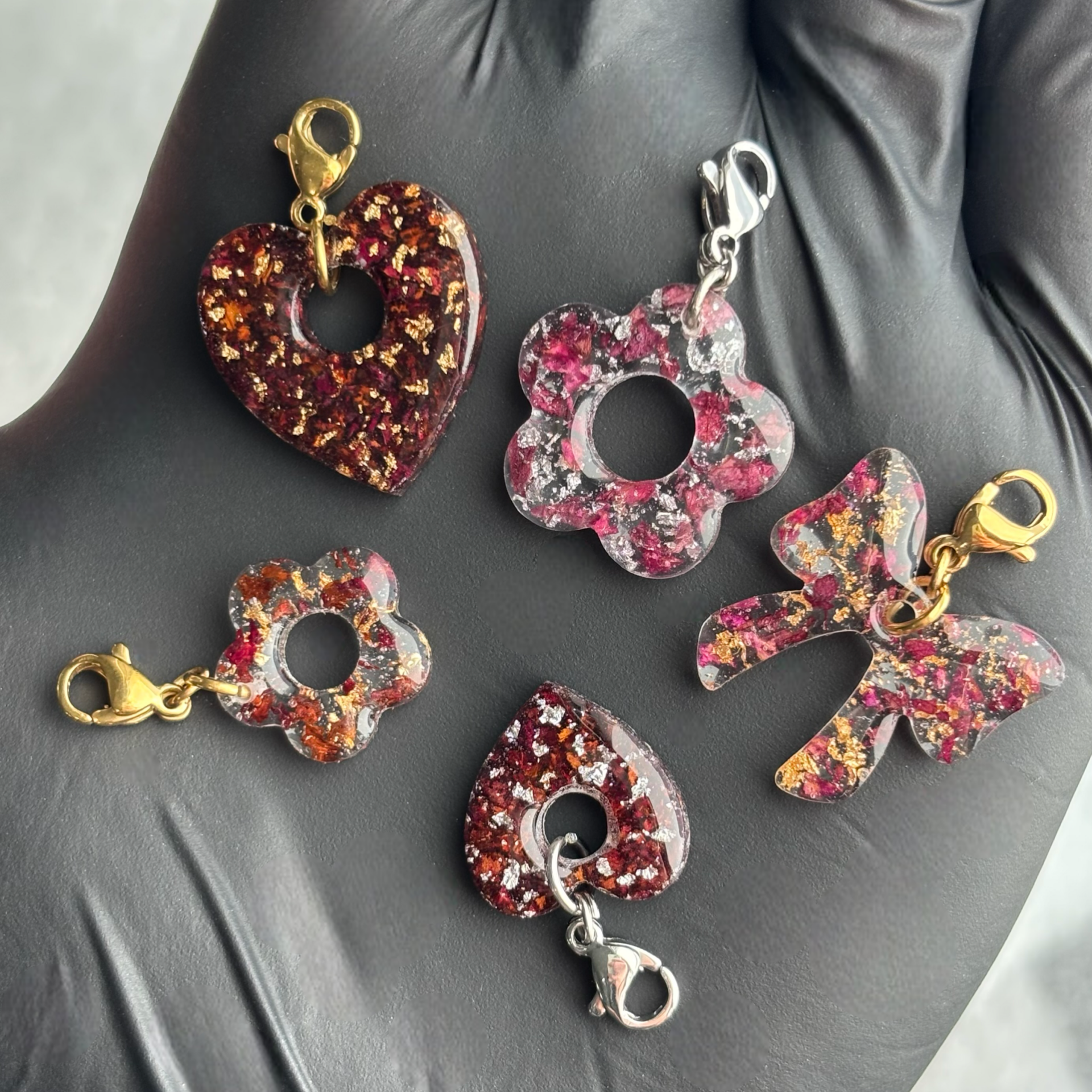 Breloques interchangeables pétales de roses