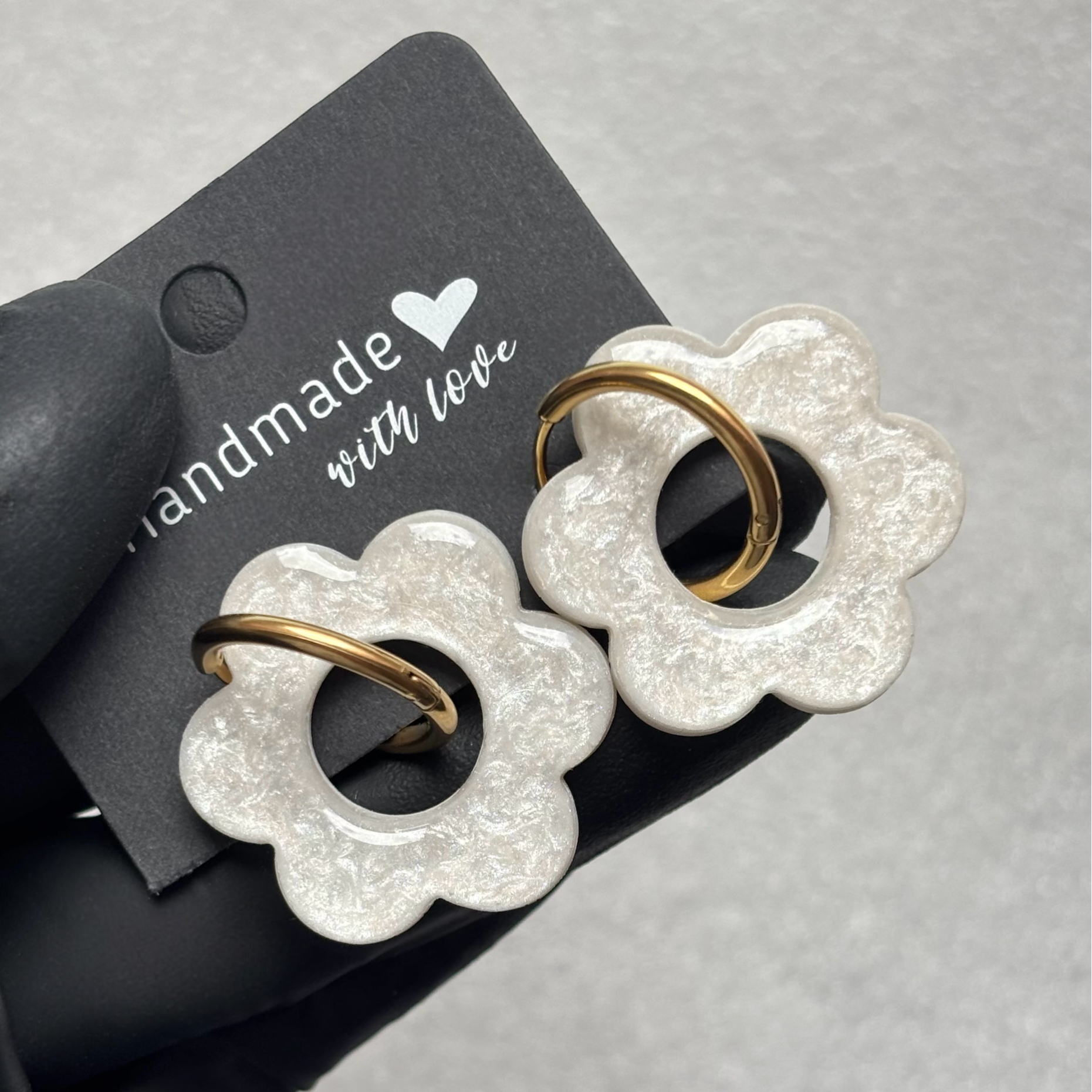 Créoles maxi fleurs interchangeables classiques