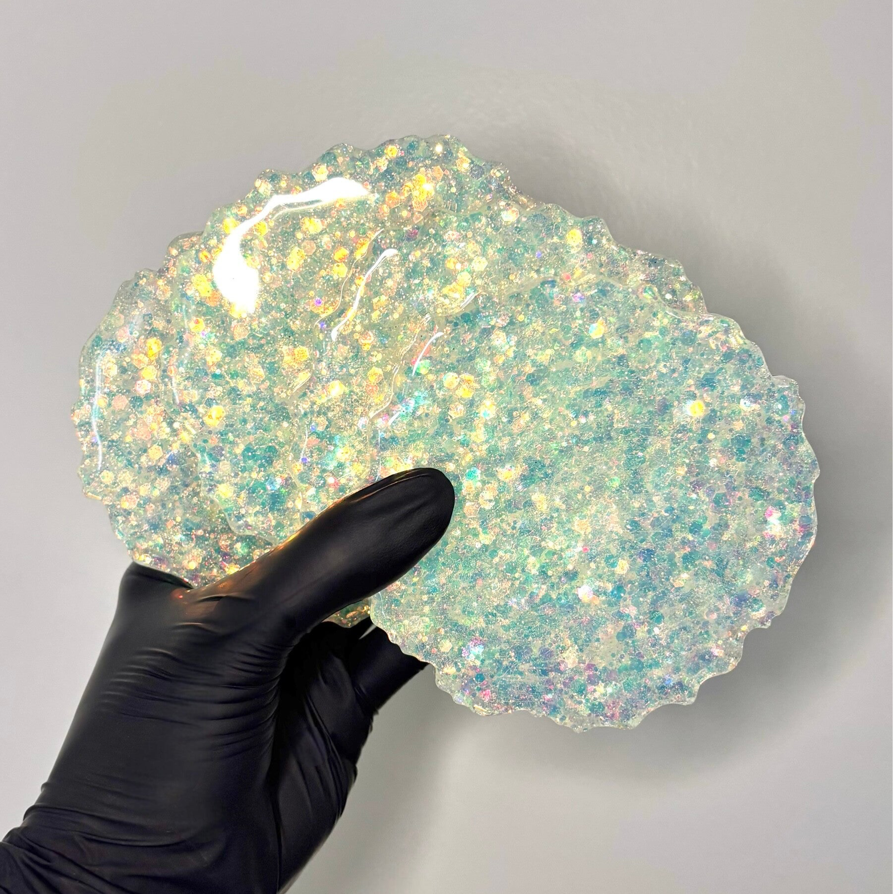 Dessous de verre pailletés 10cm (lot de 4)