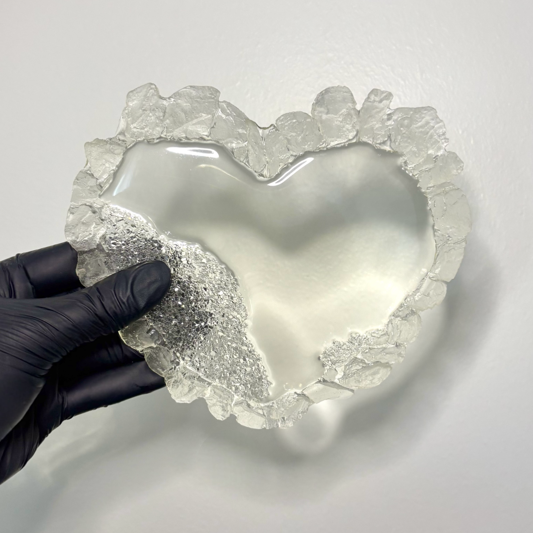 Plateau coeur transparent