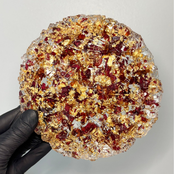 Plateau/vide poche avec pétales de roses