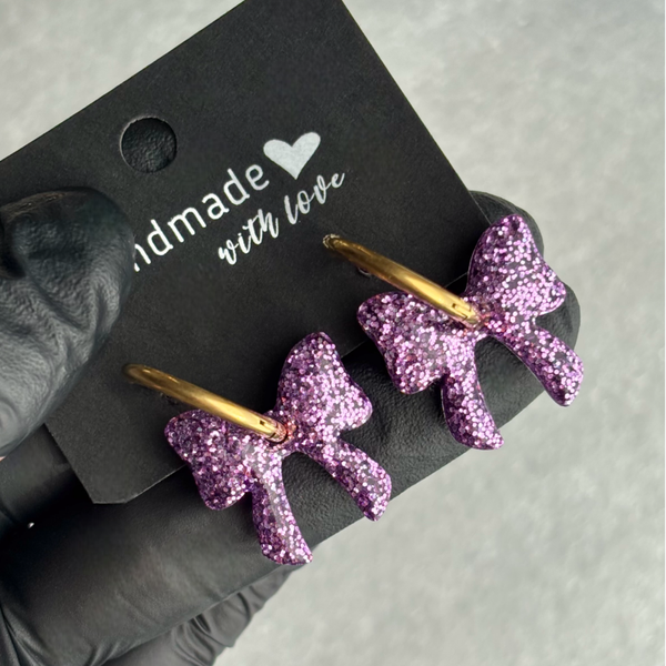 Créoles noeuds interchangeables paillettes fines