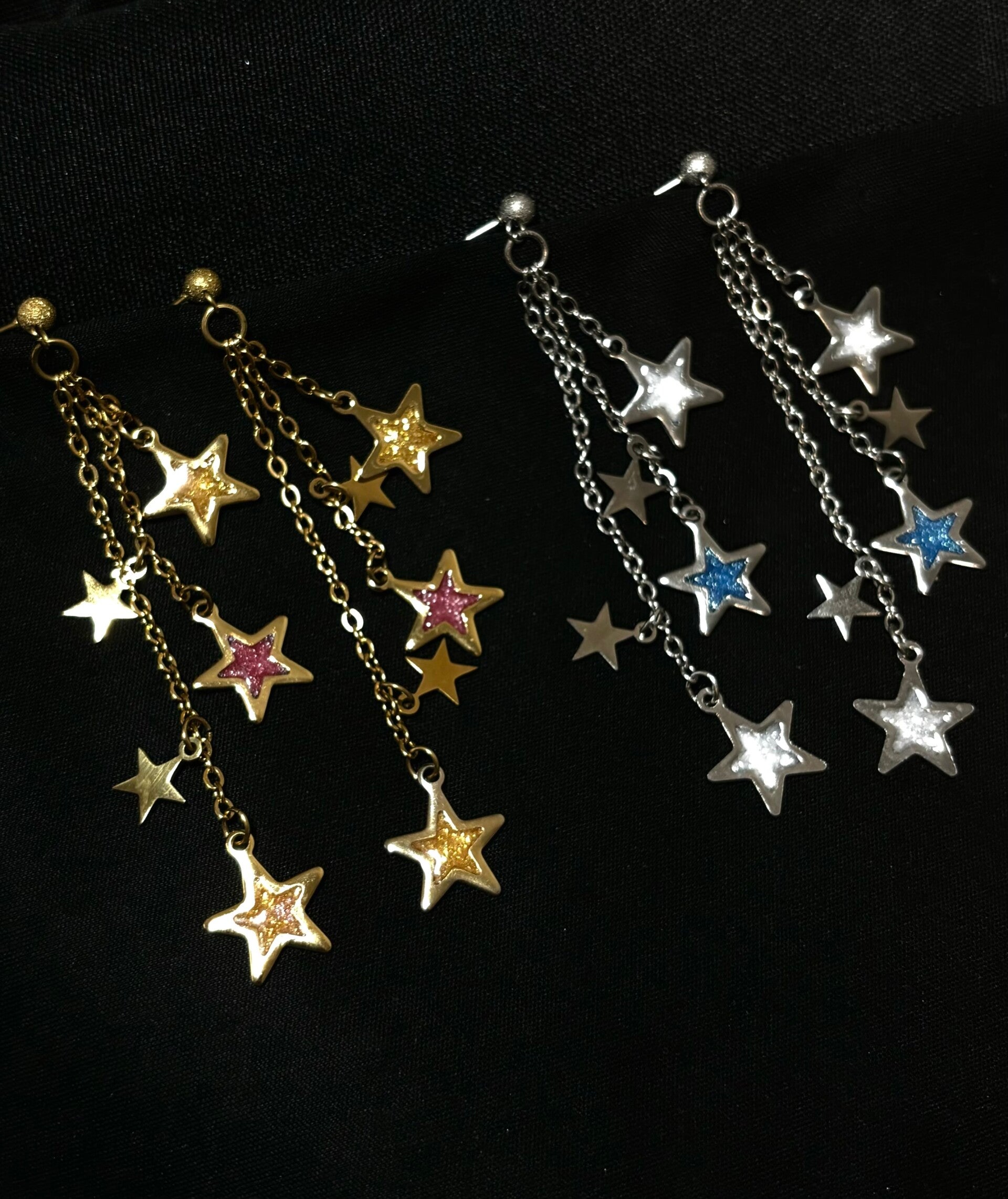 Boucles d’oreilles trois étoiles