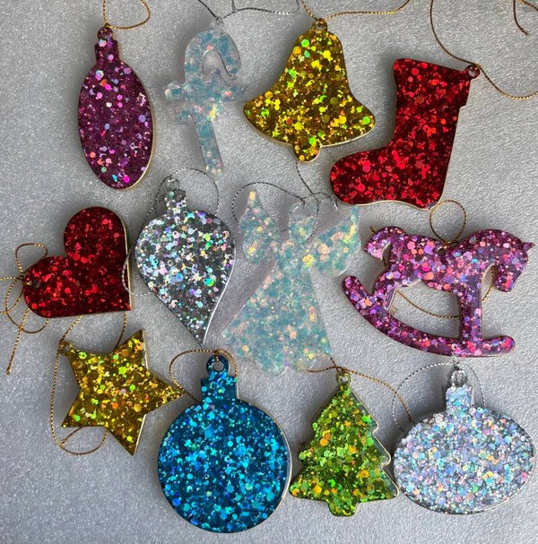 Suspension de Noël grandes paillettes