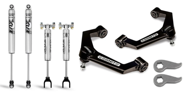 COGNITO - 2020-2025 CHEVY & GMC 2500/3500HD 2-3" FRONT LEVELING LIFT KIT W/ FABRICATED CONTROL ARMS - COGNITO 110-P0779
