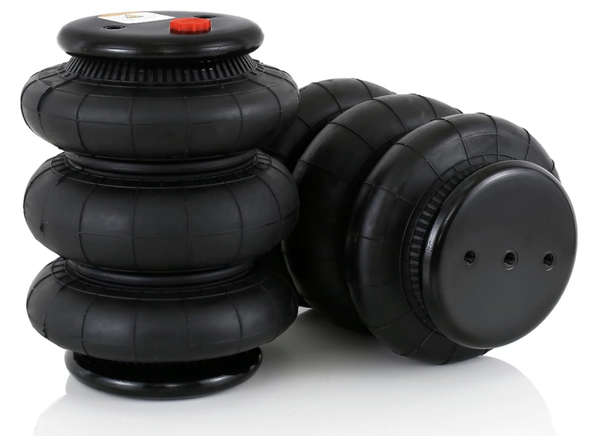 Pair of triple Bellow Replacement 2600lb 1/2 NPT Air Bag