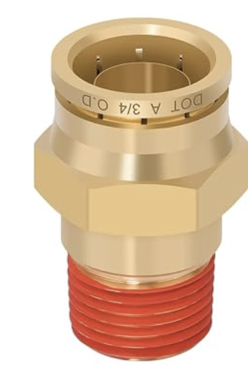 (4) 1/2" NPT to 3/4" DOT Airline Straight PTC